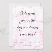 Charmante Hochzeit aus weißem und weißem Marmor Einladung (Vorderseite)