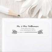 Charmante Hochzeiten-Rücksendeadressen-Aufkleber (Insitu)