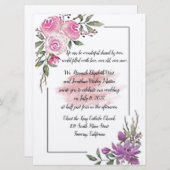 Charmante Hochzeitseinladung Einladung (Vorne/Hinten)