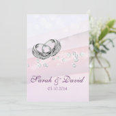 Charmante Hochzeitsrennen| Probe Abendessen Einladung (Stehend Vorderseite)