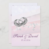 Charmante Hochzeitsrennen| Probe Abendessen Einladung (Vorne/Hinten)