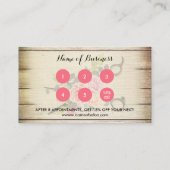 Charmante Holzschere und Rose Salon Loyalität III Treuekarte (Rückseite)