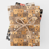 Charmante Hunde Freude Geschenkpapier Set (Beispiel)