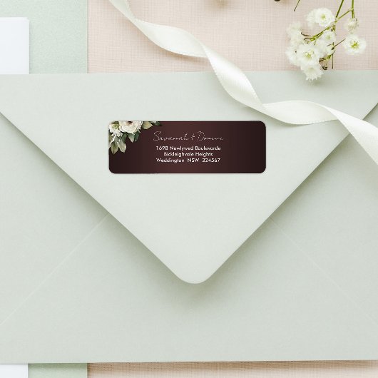 Charmante Hütte Rose auf der Marsala Wedding