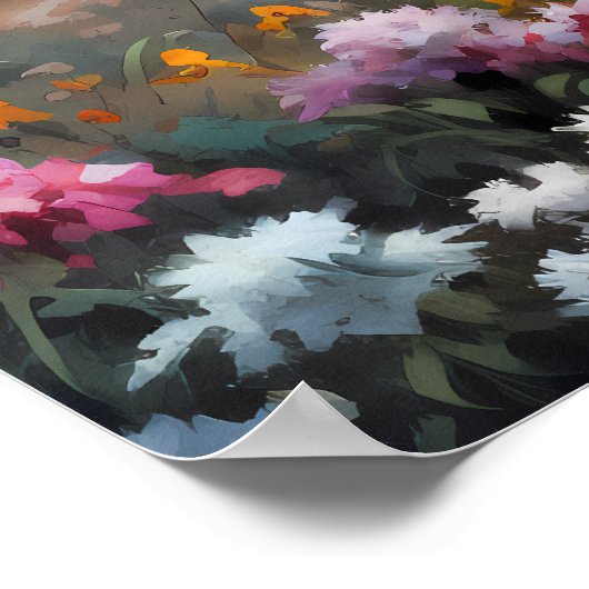 Charmante Hütte Seascape Ruhiger Sonnenuntergang Poster (Ecke)