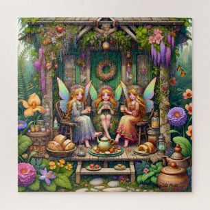 Charmante Hütte Whimsical Garden Tee Party Puzzle