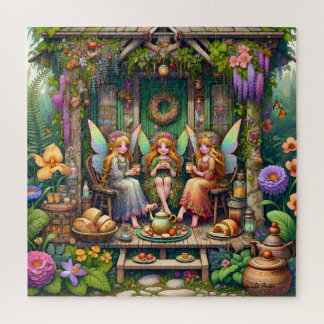 Charmante Hütte Whimsical Garden Tee Party Puzzle
