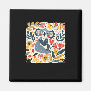 Charmante Illustration einer umgebenden Koala Magnet