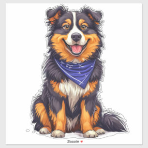 Charmante Illustration eines süßen Hundes Aufkleber