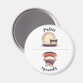 Charmante italienische Sprache Sauberkeit/Geschirr Magnet (Vorderseite/Rückseite)