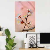 Charmante japanische Aprikosenblüten Poster (Heimbüro)