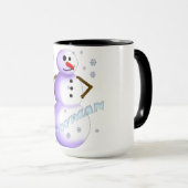 Charmante Kaffee-Tasse zum Thema Schneemann. Einfü Tasse (VorderseiteRechts)