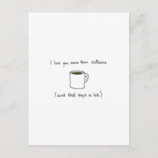 Charmante Kaffee-Valentinstag-Karte Feiertagspostkarte (Vorderseite)