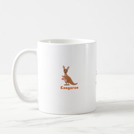 Charmante Kangaroo-Tasse - Stilftig mit Australien Kaffeetasse (Links)