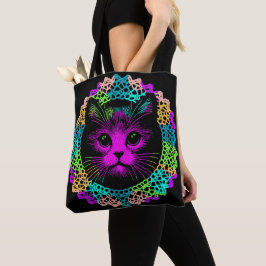 Charmante Katze im Spitzenmuster Tasche