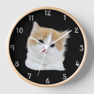 Charmante Kitten Adorable Timepiece Wall Clock Uhr