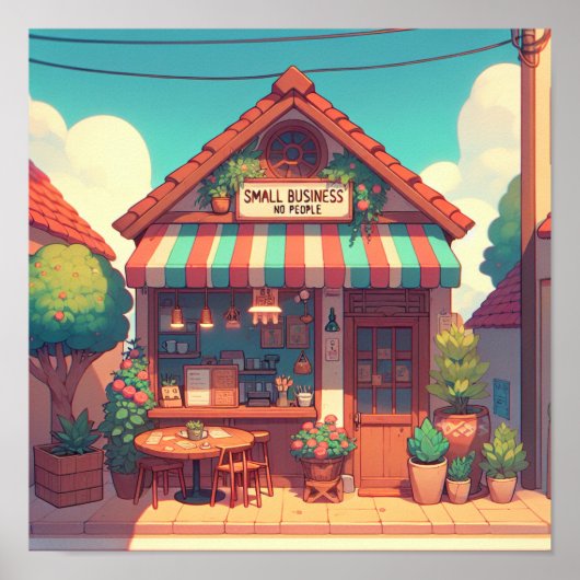 Charmante Kleinunternehmen Anime Art Poster (Vorne)