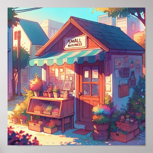 Charmante Kleinunternehmen Anime Art Poster (Vorne)