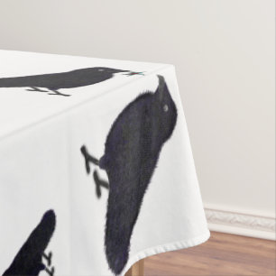 Charmante Krähen mit Geschenken Tischdecke