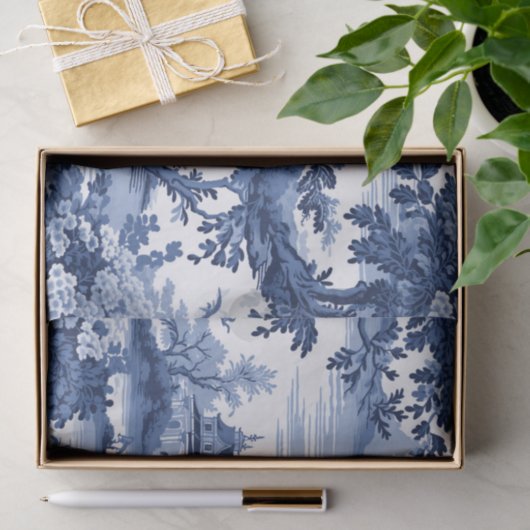 Charmante Landschaft auf zerklüftetem Papier (Geschenk)