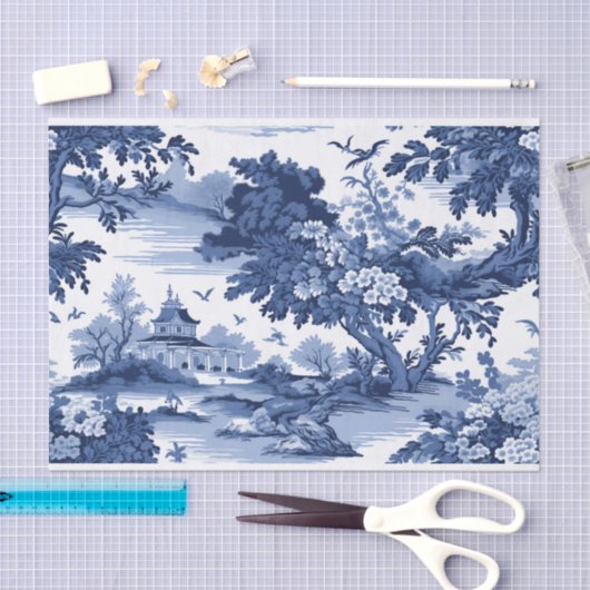 Charmante Landschaft auf zerklüftetem Papier (Handwerk)