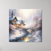 Charmante Landschaft Vintager Wintertag Leinwanddruck (Vorderseite)