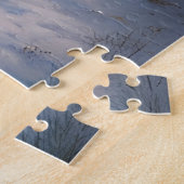 Charmante Landschaft Vintager Wintertag Puzzle (Seite)