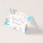 Charmante Lebensmittel-Labels für tropisches Party (Vorderseite)