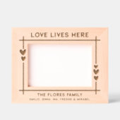 Charmante Liebe lebt hier Herzensfamilie Geätzte Rahmen (Vorderseite)