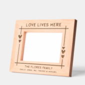 Charmante Liebe lebt hier Herzensfamilie Geätzte Rahmen (Links)