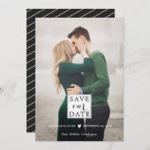 Charmante Liebe Moderne Save the Date Fotokarte (Vorne/Hinten)