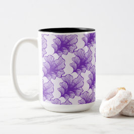 Charmante Lila Petals Zweifarbige Tasse