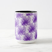 Charmante Lila Petals Zweifarbige Tasse (Mittel)