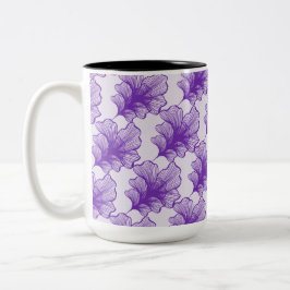 Charmante Lila Petals Zweifarbige Tasse