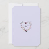 Charmante Lila Pink Peony Blume Hochzeit Einladung (Rückseite)