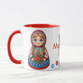 Charmante Matryoshkas mit Personalisierter Touch Tasse