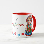 Charmante Matryoshkas mit Personalisierter Touch Tasse (VorderseiteRechts)