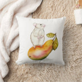 Charmante Maus auf einer Birne Kissen (Decke)