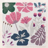Charmante Moderne Blume Untersetzer (Vorderseite)