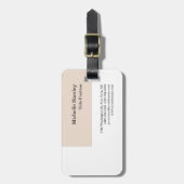 Charmante Moderne Minimalistisch Ihre Telefonadres Gepäckanhänger (Vorderseite vertikal)