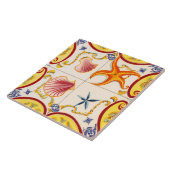 Charmante Muscheln und Starfish Fliese (Seite)