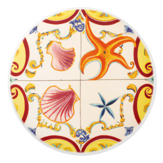 Charmante Muscheln und Starfish Keramikknauf