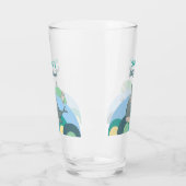 Charmante Nautical Whale Octopus Yellow Baby Dusch Glas (Links)