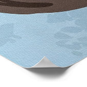 Charmante Niedliche graue Katze mit Kamille Blume Poster (Ecke)