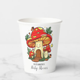 Charmante Niedliche Mushroom-Babydusche Pappbecher
