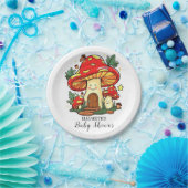 Charmante Niedliche Mushroom-Babydusche Pappteller (Party)
