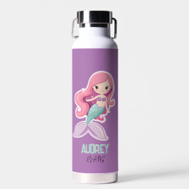 Charmante Niedliche Pastelmaid mit Kindernamen Trinkflasche