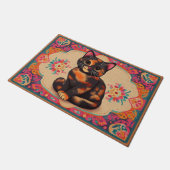 Charmante Niedliche Tortoiseshell Katzenjacke bele Fußmatte (Schrägansicht)