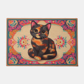 Charmante Niedliche Tortoiseshell Katzenjacke bele Fußmatte (Vorderseite)