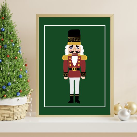 Charmante Nutcracker Holiday Art Print Poster